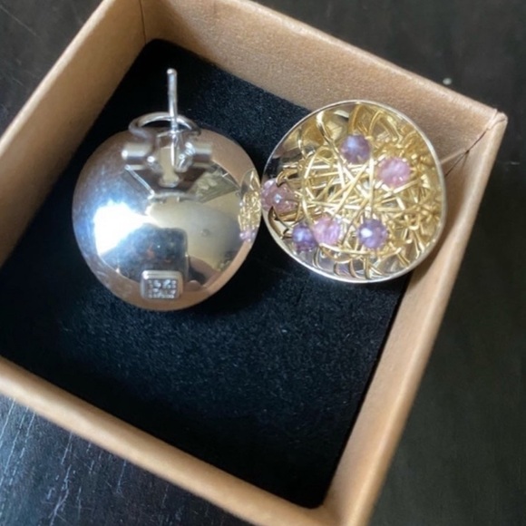 Elegant ITALIAN Real Gold 14K Wire Earrings - Picture 2 of 8